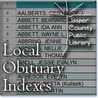 Links to local obituary indexes at Google Docs