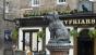 Life-sized statue of Greyfriars Bobby in Edinburgh, Scotland.