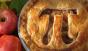 Apple pie with a pi shape cut in the crust